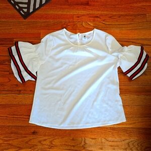 Sace red white and blue top size med